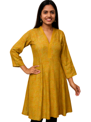 Women's Pure Cotton Printed Set Kurti with Pant.